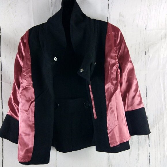 Atmosphere Women's Size 12 Black Pea Coat - Picture 15 of 15